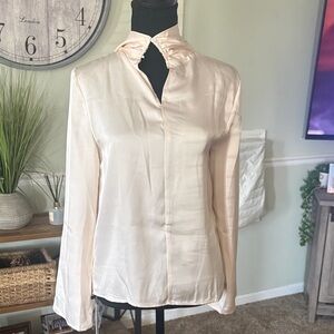 Commense Satin Cream Blouse